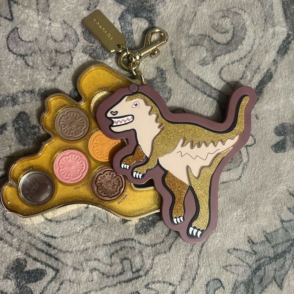 Coach Pink and Gold Dinosaur Keychain - Picture 3 of 6